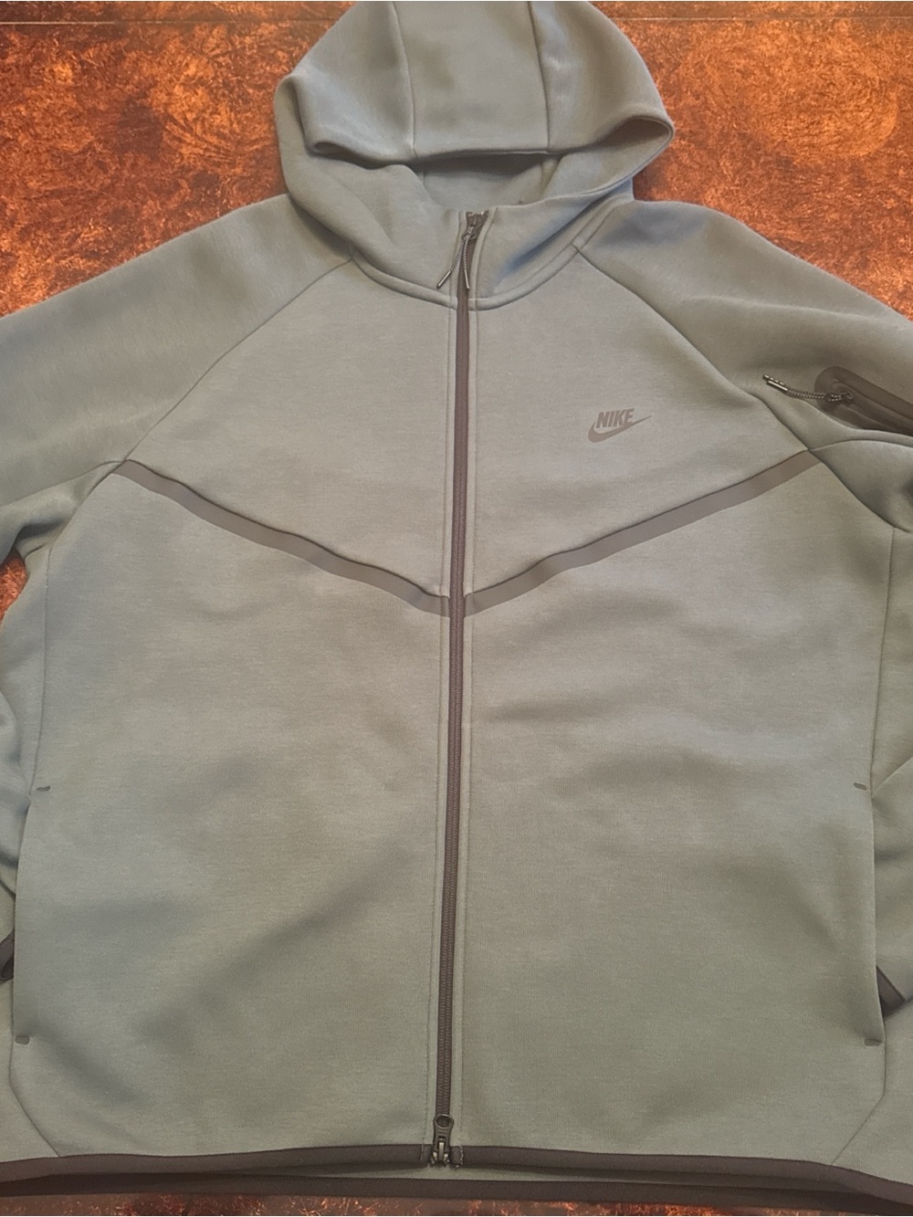 Nike Tech Men's Full-Zip Jacket in Olive